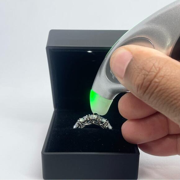 Moissanite Diamond Ring Wedding Band 5 Year Anniversary 5 Stone 2.5 Ct - Picture 3 of 11